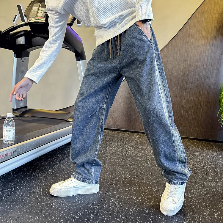 弯刀牛仔裤男款爆款2025新款春秋季直筒宽松阔腿休闲裤男士长裤子