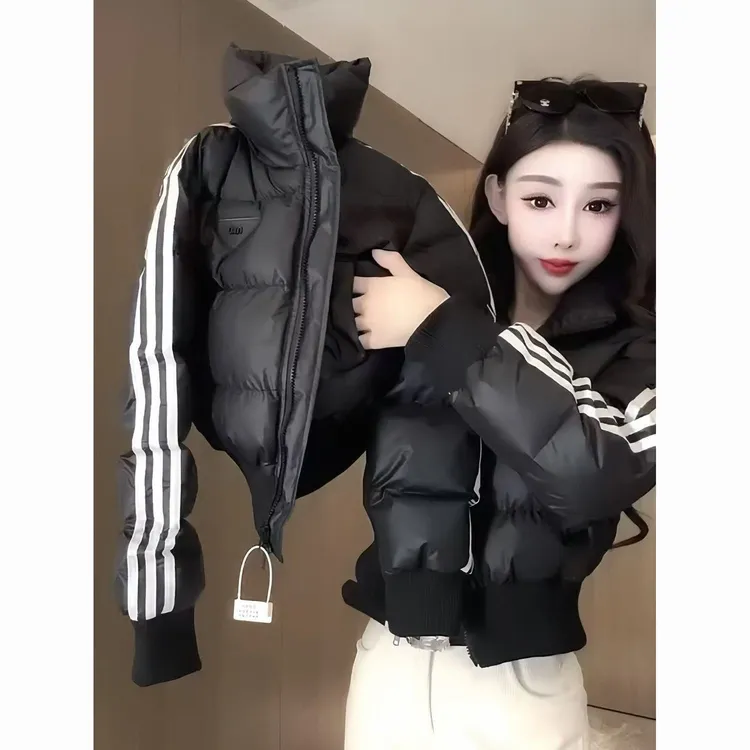 美拉德穿搭服女短款2025秋冬季新款欧货棉袄小个子棉衣外套