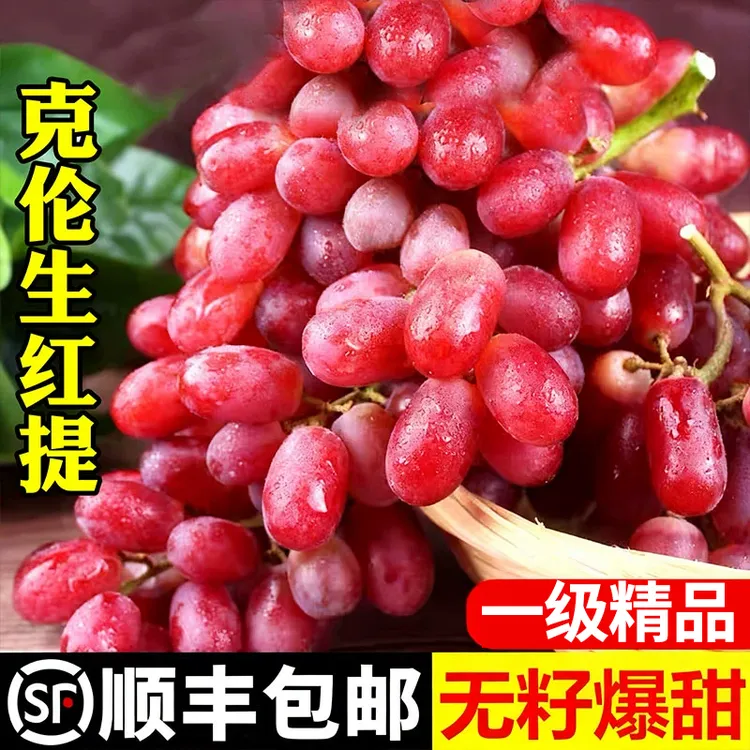 【顺丰】克伦生葡萄新鲜水果当季应季脆甜无籽现货