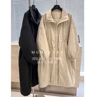 「MUMU CHAU」【腔调】女冬季洋气白鹅绒立领长款羽绒风衣外套LD58212