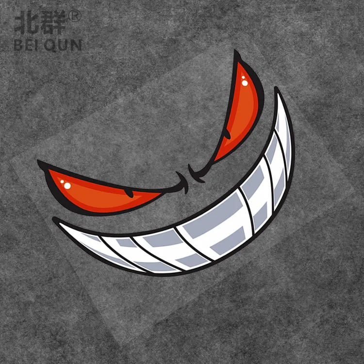 恶魔眼睛电动车贴纸摩托车头盔个性装饰小牛电摩创意汽车反光车贴