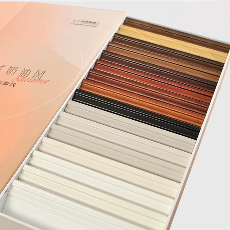 番龙眼樱桃纯实木踢脚线奶油风珍珠白菱花白可可蛋奶脚线网红