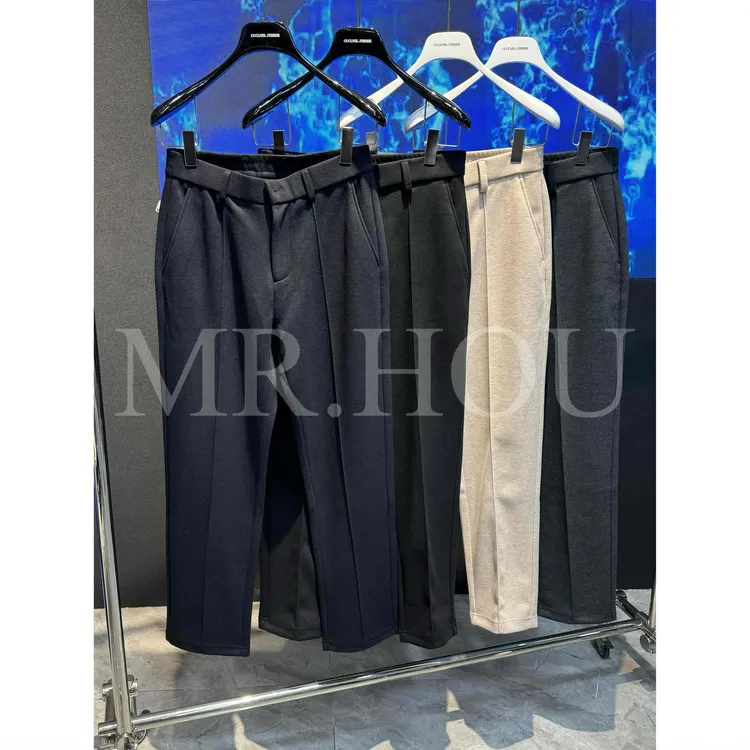 【KW】 25231 “醋酸绵羊毛”混纺直筒开腰老钱方向西裤商务休闲男士