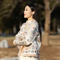 水如画【桃花诺】重磅冬季真兔毛~新中式双面双穿厚款保暖外套