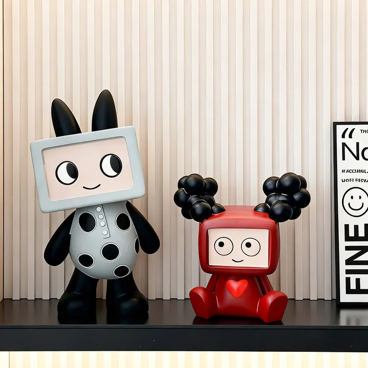 奶油风入户玄关摆件客厅电视柜儿童房卧室卡通装饰品乔迁新居礼物