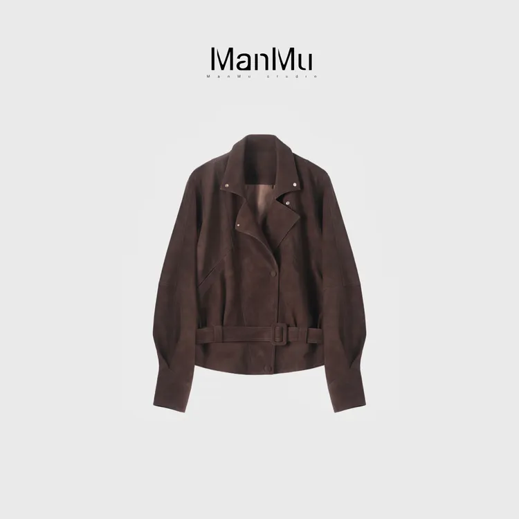 满目ManMu【张琪专属】高级定制秋季时尚百搭皮衣350669