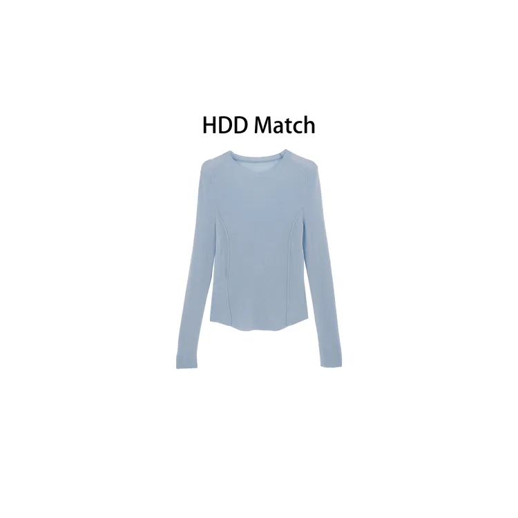 HDD- "针织轮廓" 羊毛  秋冬女款线条针织修身打底毛衣上衣 Y9310