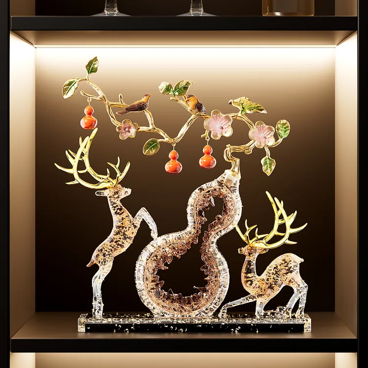 新中式葫芦摆件福禄客厅电视柜酒柜装饰品轻奢高档乔迁新居礼物