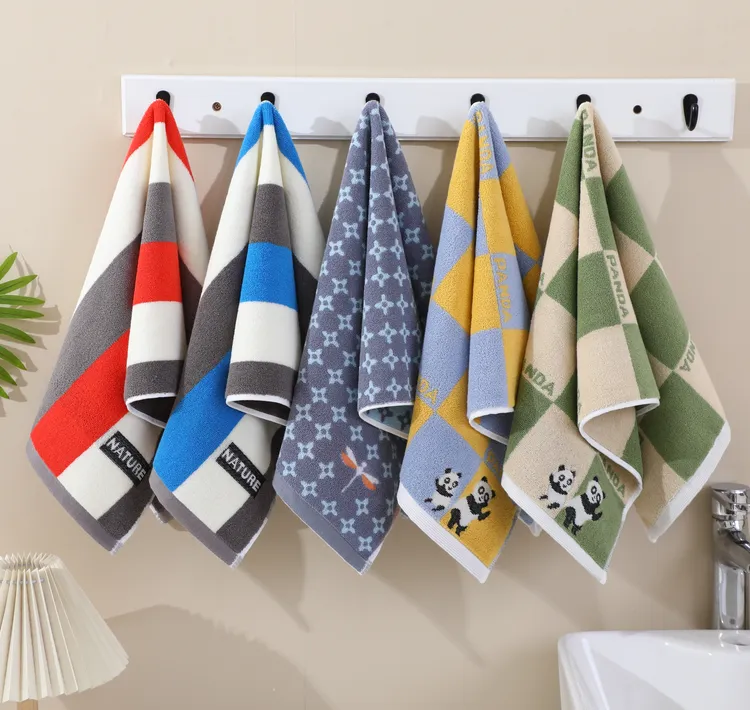 【5条装】华夏梦纯棉成人家用毛巾柔软吸水加厚洗脸巾不掉毛情侣