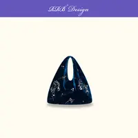 RRB Design 日本进口丝绒手工钉珠刺绣时髦百搭手拎包