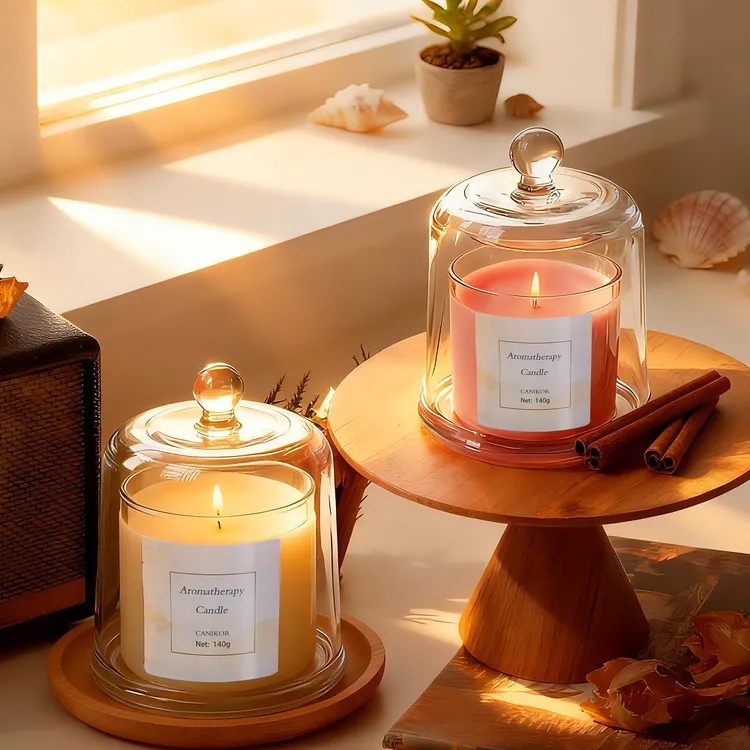 2026新年氛围感桌面装饰摆件香氛蜡烛玻璃杯室内高级感持久伴手礼