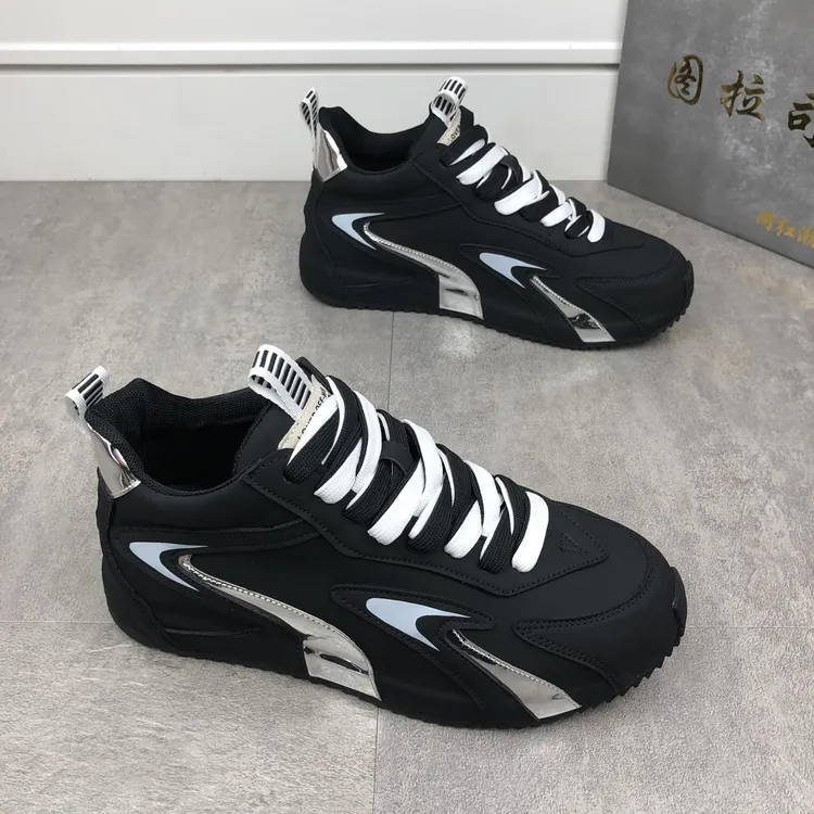 春季新款时尚运动休闲鞋韩版包底百搭厚底增高老爹鞋抖音潮流男鞋