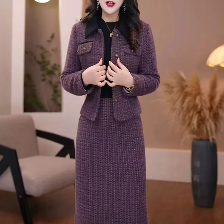 早春2025洋气小香风时尚半身裙套装女新款气质名媛洋气高档显瘦潮