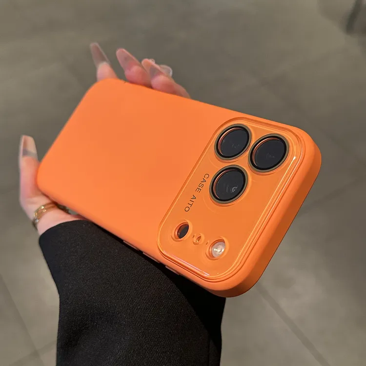 BANCA秒变17爱马仕橙色适用苹果16promax手机壳15/14男13/12套