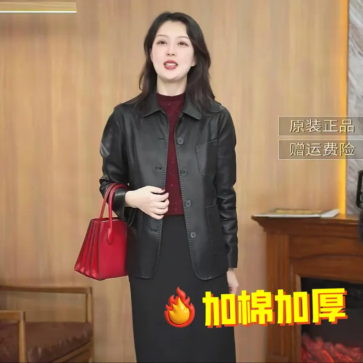 冬季新款【加棉保暖】女士皮外套显瘦气质款外套水洗皮皮衣88