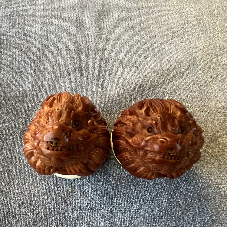 大橄榄核龙龟手球 手把件龙头龟金钱龟神兽赑屃霸下聚财文玩