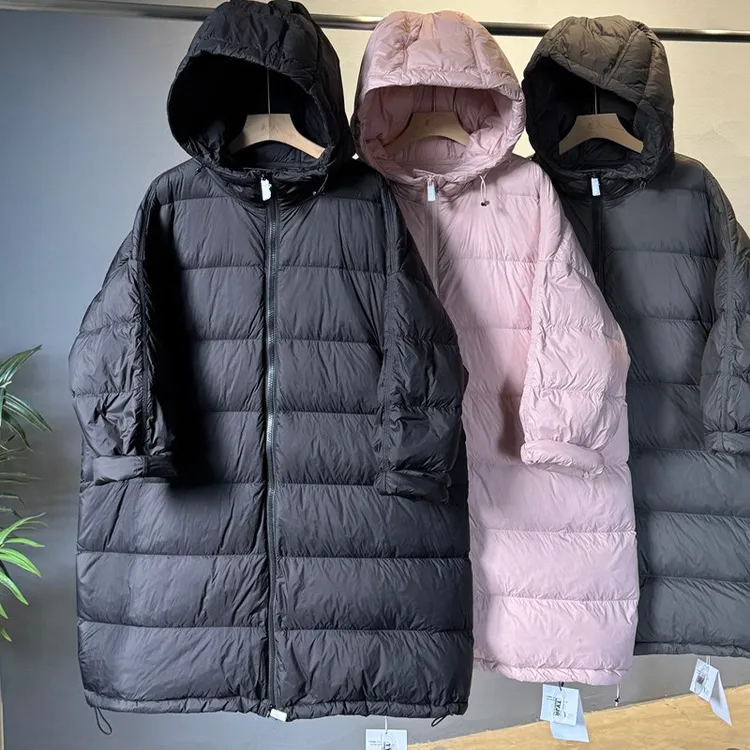 TY57880长款女款过膝韩版休闲宽松大码连帽显瘦2025冬季新