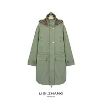 LISI.ZHANG--【加厚中长毛呢外套】连帽内里加厚毛毛厚实感保暖外套