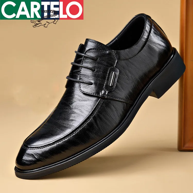 CARTELO/卡帝乐鳄鱼正装新款皮鞋商务百搭休闲软底时尚男士皮鞋