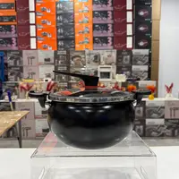 黑色微压锅带盖家用