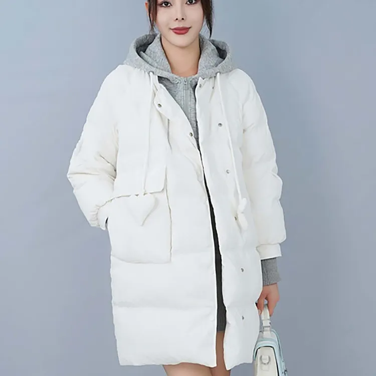 【YANGSHANG】高级简约保暖 黑白双色长款羽绒服Y95029