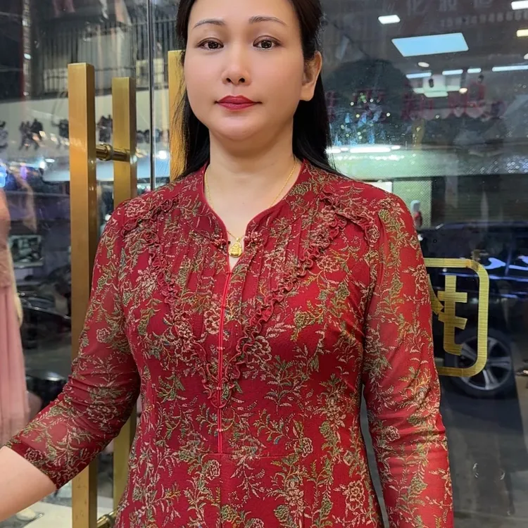 春季修身显瘦时尚花边领女士连衣裙