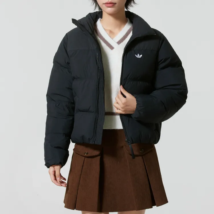阿迪达斯三叶草女装羽绒服冬新款short down puff运动外套KC2659