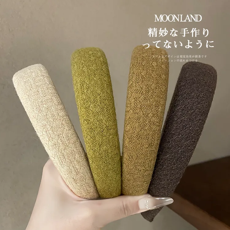 秋冬韩版毛呢海绵发箍高级感气质百搭洗脸头箍发捆发卡头饰发饰女