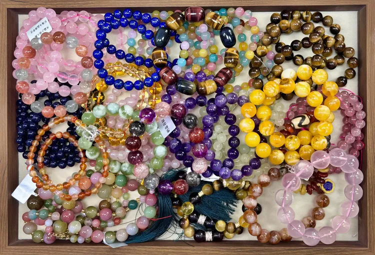 天然水晶手串店铺推荐 水晶直播 水晶手串 紫水晶 白水晶 多样化