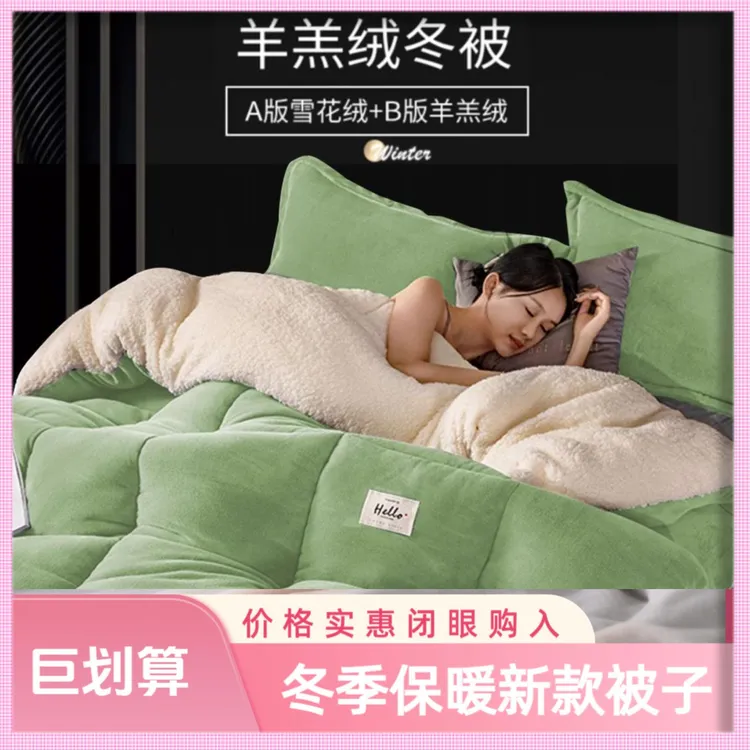 冬季羊羔绒冬被棉被加厚保暖被子被芯宿舍单人秋冬被2025新款冬天