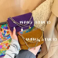 调调包包WANG STUDIO【穿搭点缀星人】小众设计款 复古磨砂菱格小包
