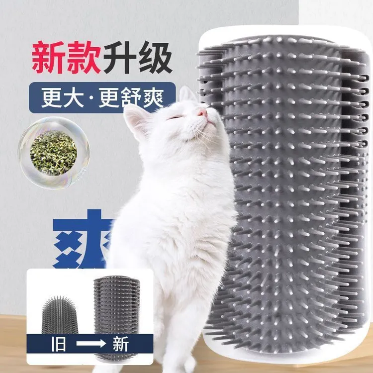 猫咪墙角蹭痒蹭毛神器自嗨按摩去浮毛猫抓板贴墙蹭毛器大号猫玩具