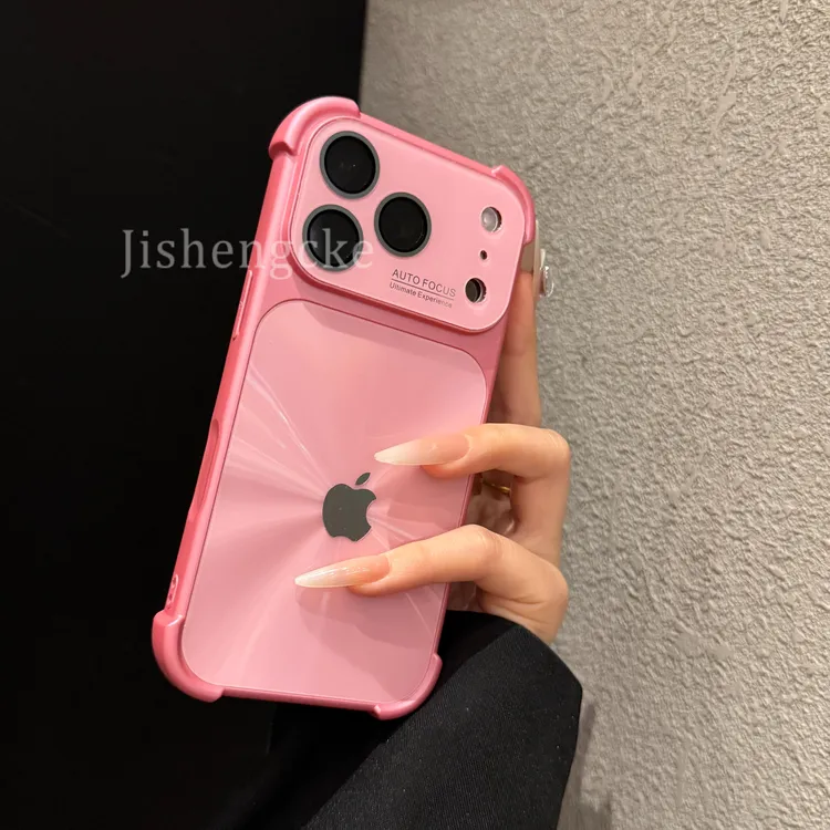 简约高级极光适用苹果17promax手机壳个性16时尚15创意14气囊防摔