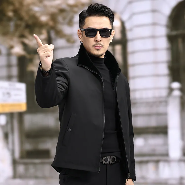 VBA 25132  MYM双面穿保暖绒内胆派克服短加厚绒面男士夹克外套