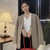 【丽姐女装】斜纹毛呢外套｜天生嶙峋 高级感品质显瘦气质西装W81207