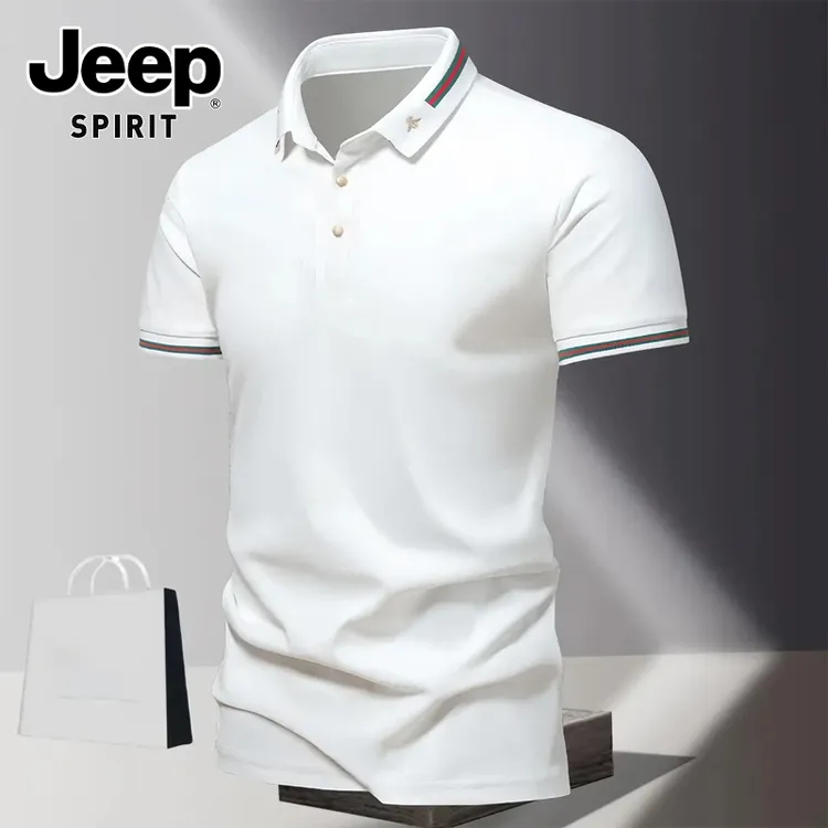 JEEPSPIRIT吉普男士夏季Polo衫休闲舒适时尚运动健身户外翻领上衣