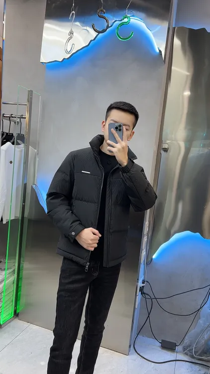 极简风保暖立领时尚防水修身潮流常规款简约90绒羽绒服336