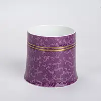 [ZM]大号 时来运转杯 紫色 扒花·凤尾纹 280ml