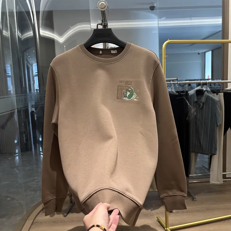 【H家】腾龙刺绣！空气棉！秋季新款时尚休闲百搭圆领长袖卫衣秋冬男