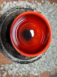 牛血红龙凤呈祥茶盏-配礼盒