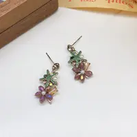 铜合金仿水晶耳饰 银针 04707 好啊商店 复古海星耳钉