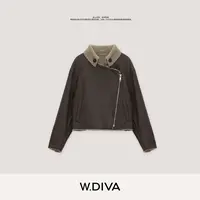 W.Diva【半岛】春季高级感时尚品质无涂层皮毛一体外套4CDM50120