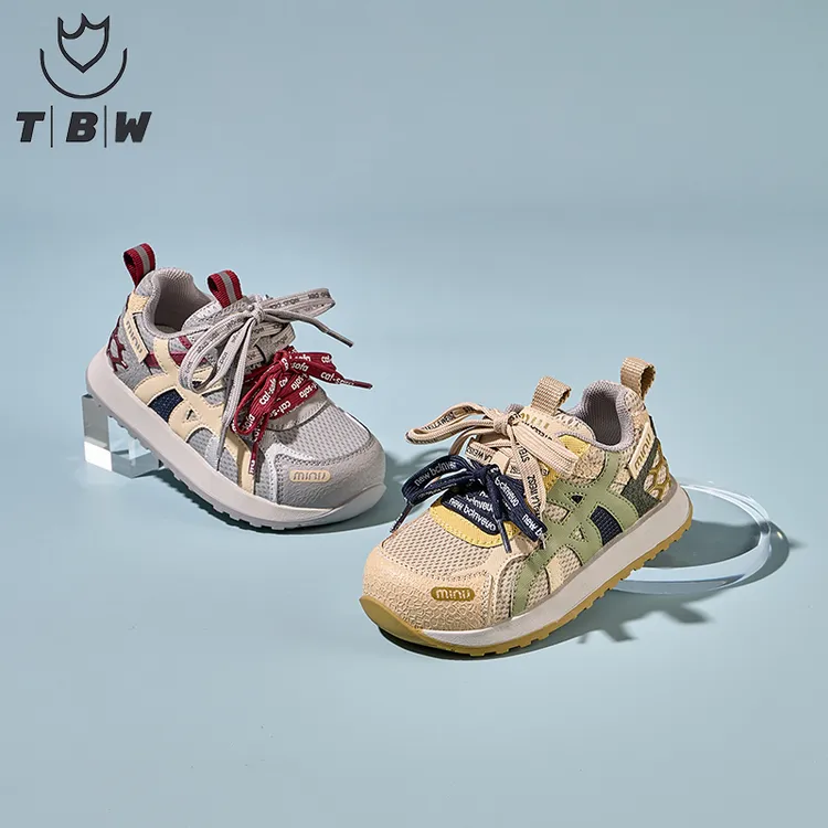 儿童阿甘鞋2025春秋新款网面女童休闲运动鞋透气潮牌老爹鞋中大童