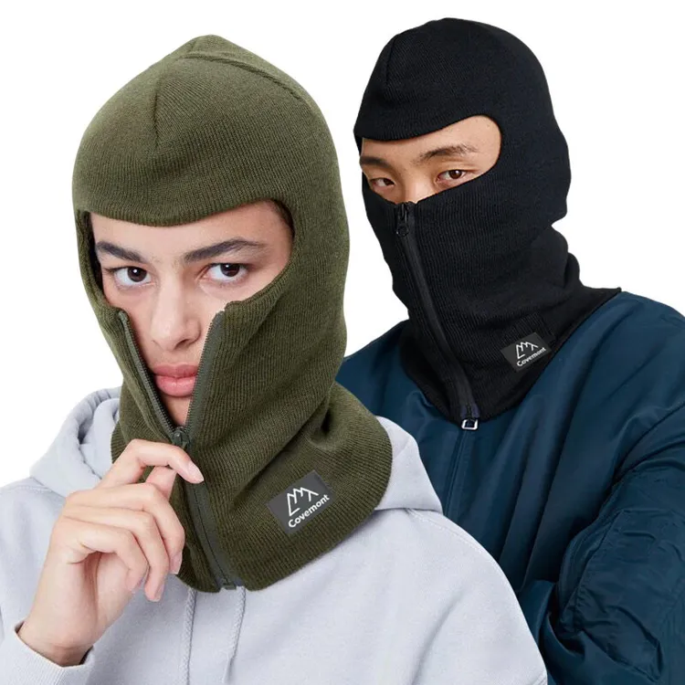 Covemont25秋冬保暖头套户外围脖骑行滑雪防风头套面罩防风针织帽