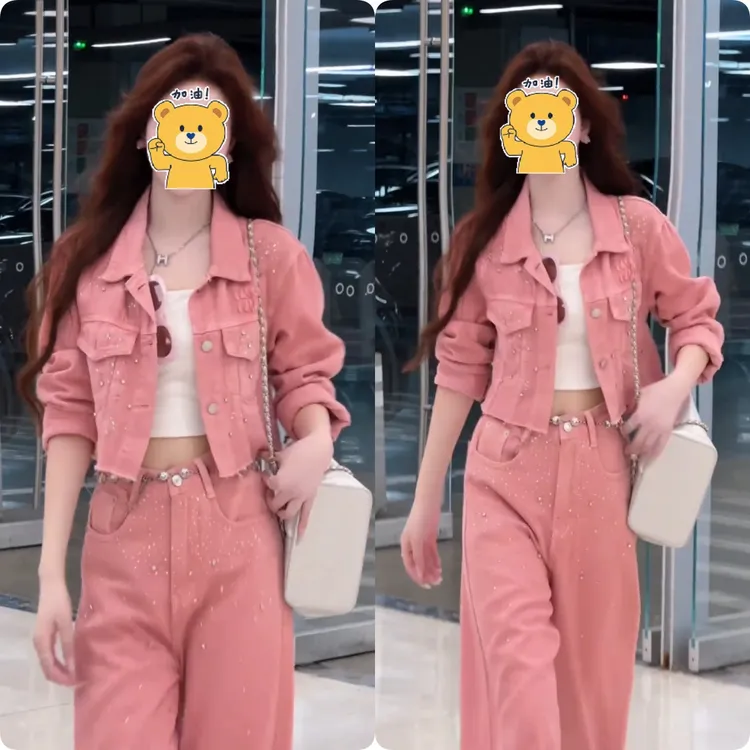 2025秋季新款时尚修身显瘦款女气质网红洋气套装百搭款G6453