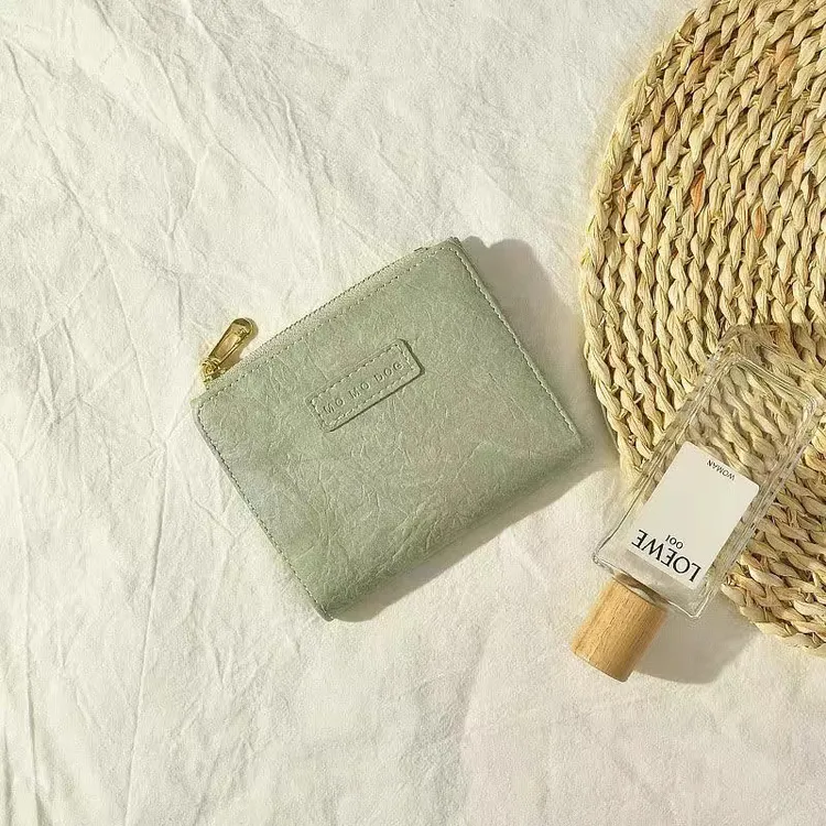 新款日式可爱卡通学生短款卡包拉链零钱包女士两折小清新皮夹钱夹