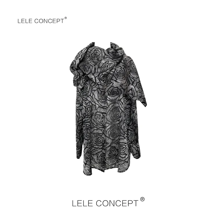 LELE CONCEPT丨【人间富贵花】复古气质款玫瑰围巾衬衫FC25D0204Y