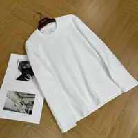 100棉~早秋新款简约时尚气质百搭圆领纯色长袖卫衣H8962