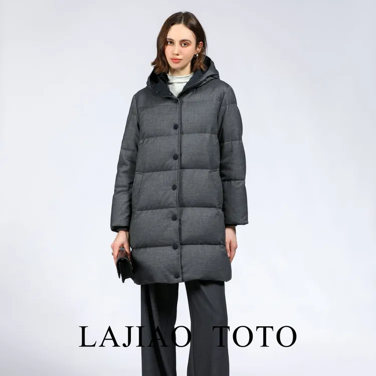 【敏洋纯】LAJIAO TOTO 轻奢冬季高级感气质女长款鹅绒服外套#6186