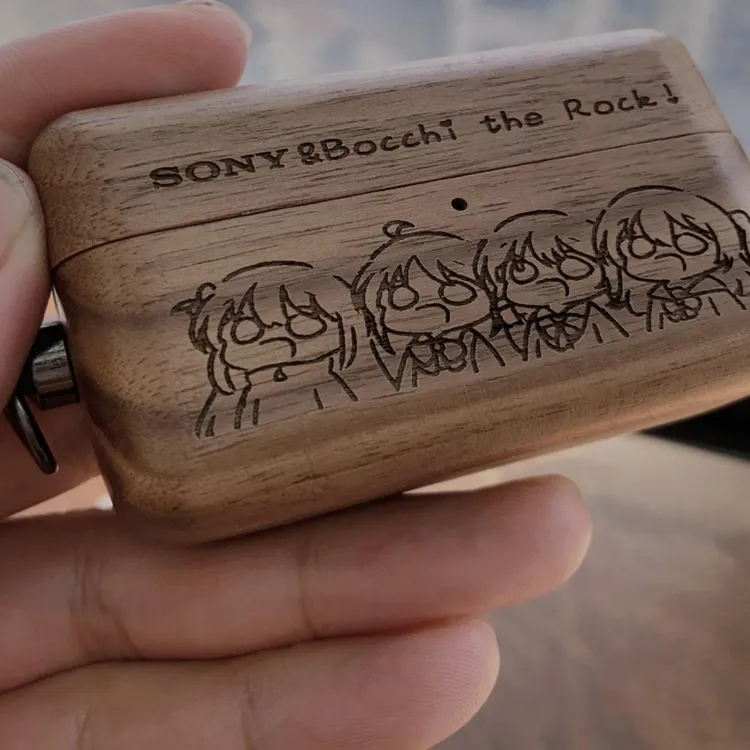 手工适用于Sony-WF1000XM5 耳机套索尼WF1000XM5 木质耳机保护套